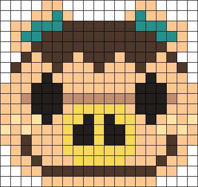 Spork Pattern Spork The Pig Perler Bead Pattern | Bead Sprites | Misc Fuse Bead Patterns