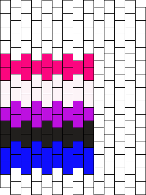 Genderfluid Multi Pony Bead Patterns | Misc Kandi Patterns for Kandi Cuffs