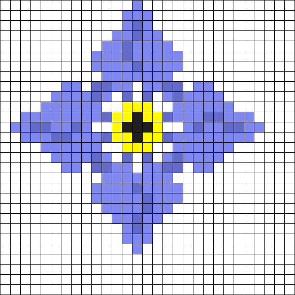 Forget-Me-Not(Scorpion Grass) Flower Perler