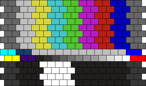 Smpte Pattern Rp133 Guide SMPTE Color Bars Bead Pattern | Peyote Bead Patterns | Misc Bead Patterns