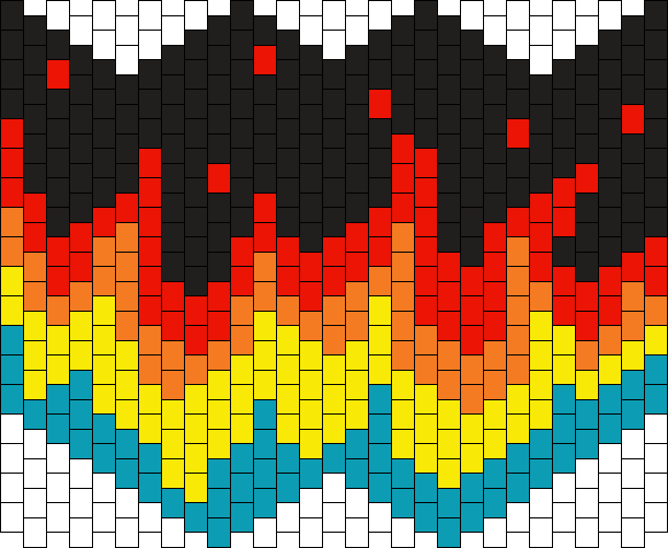 Fire Mask Pony Bead Patterns | Misc Kandi Patterns for Kandi Cuffs