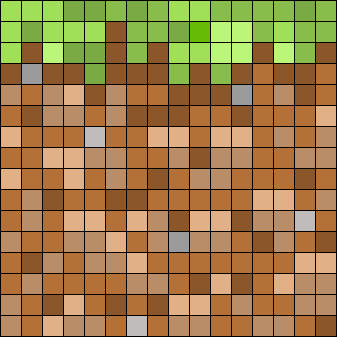 Minecraft Dirt Block Perler Bead Pattern | Bead Sprites | Misc Fuse ...