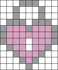 Heart Lock Perler Bead Pattern | Bead Sprites | Misc Fuse Bead Patterns
