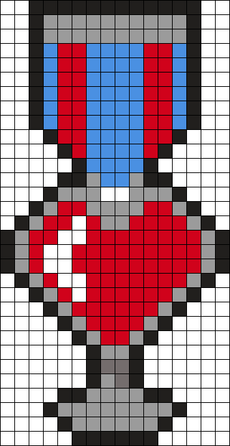 Cuphead Heart Perler Charm