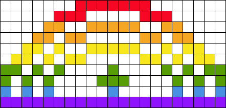 Xenogender Perler With Rainbow Background