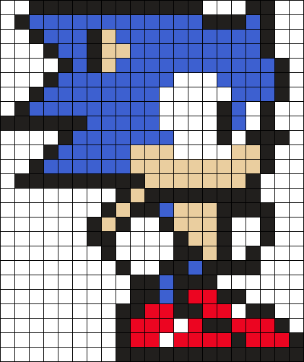 Sonic Perler Bead Pattern | Bead Sprites | Misc Fuse Bead Patterns