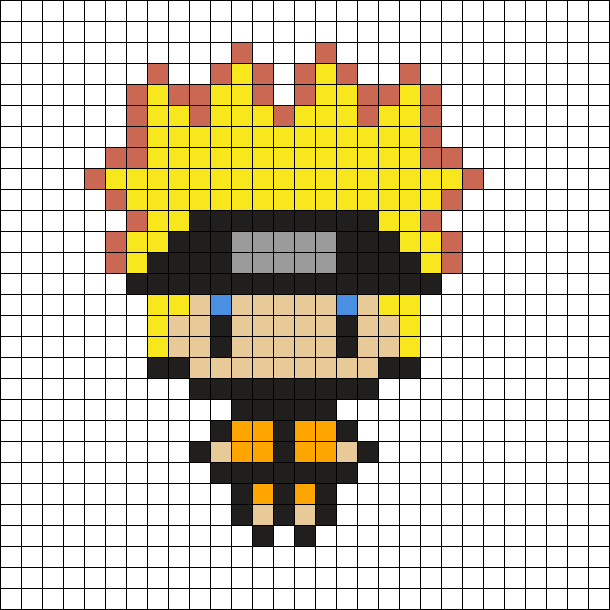 Naruto Perler Bead Pattern | Bead Sprites | Misc Fuse Bead Patterns