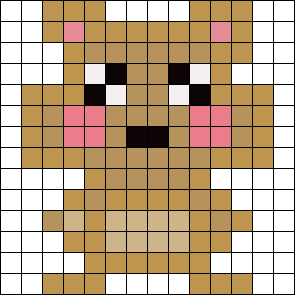 Hamster Bead Pattern FAT HAMSTER Perler Bead Pattern | Bead Sprites | Misc Fuse Bead Patterns