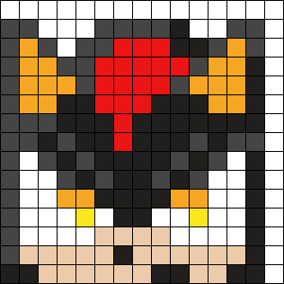 Shadow The Hedgehog Perler :3