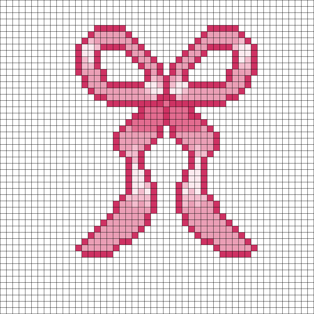 Ribbon Perler Bead Pattern | Bead Sprites | Misc Fuse Bead Patterns