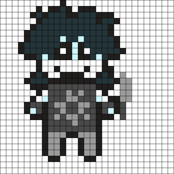 Two Time FORSAKEN Sprite Perler Bead Pattern | Bead Sprites | Misc Fuse ...