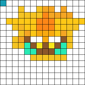 Mini Golden Cheese Cookie Perlar Perler Bead Pattern | Bead Sprites ...