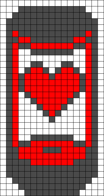 Undertale Red Soul Perler Bead Pattern | Bead Sprites | Misc Fuse Bead ...