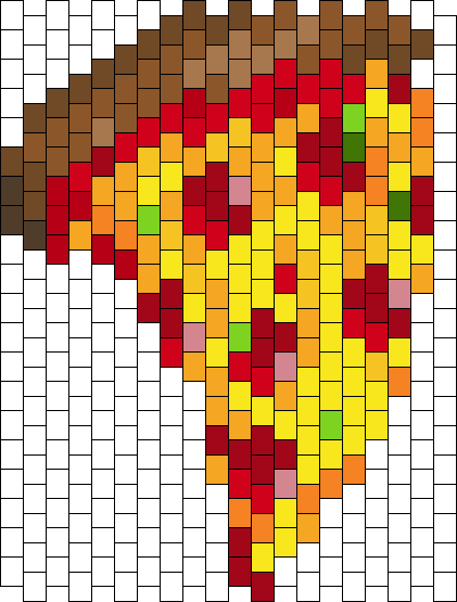 Realistic Pizza Pony Bead Patterns | Misc Kandi Patterns for Kandi Cuffs