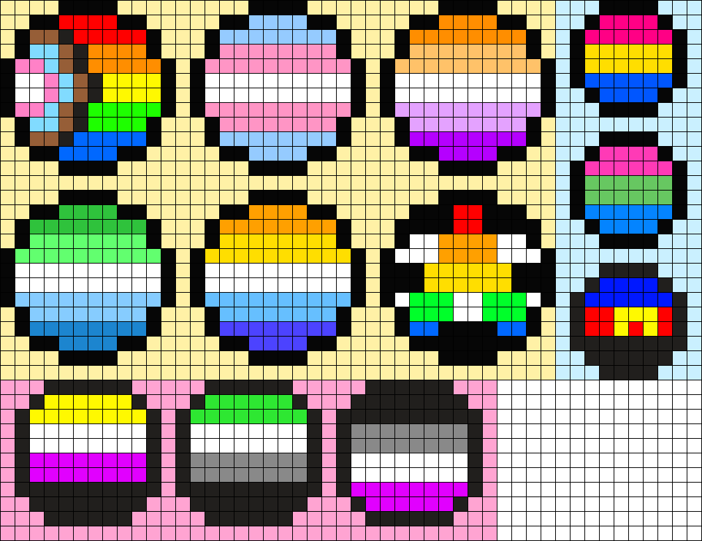 Pride Pins (Perler)