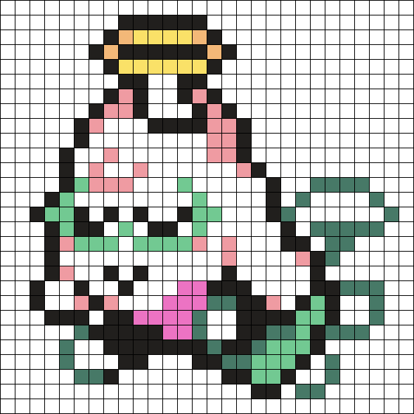 Ralsei Angel (deltarune) Perler Bead Pattern | Bead Sprites | Misc Fuse ...