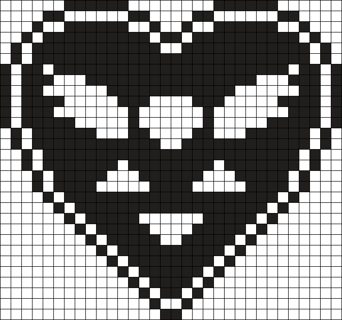 Deltarune Logo/Symbol Perler Bead Pattern | Bead Sprites | Misc Fuse ...