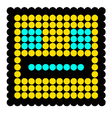 Geometry Dash (sry If Bad) Perler Bead Pattern | Bead Sprites | Misc ...