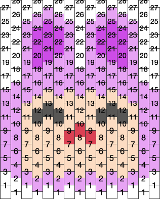 Purple Labubu (for My Friend) Pony Bead Patterns | Misc Kandi Patterns ...