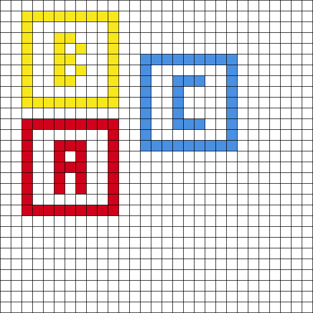 ABC Blocks Perler Bead Pattern | Bead Sprites | Misc Fuse Bead Patterns