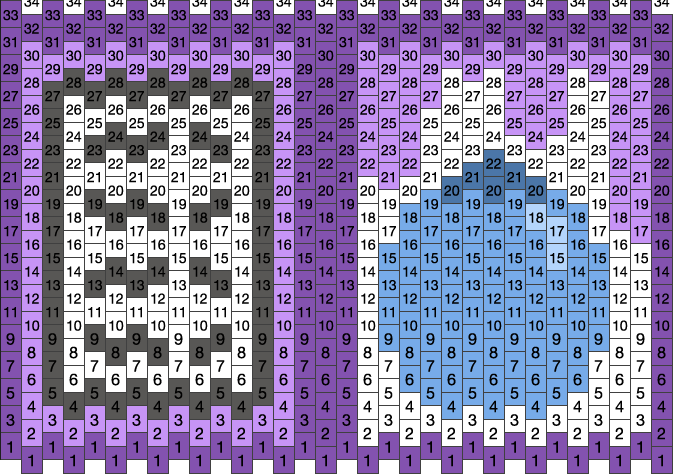 Blueberry Bag BACK Pony Bead Patterns | Misc Kandi Patterns for Kandi Cuffs