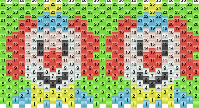 Clown Pony Bead Patterns | Misc Kandi Patterns for Kandi Cuffs