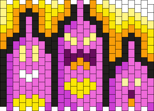 Mystery Skulls Dead Beats Cuff Kandi Pattern