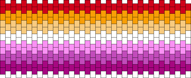 Cuff O Colors Pony Bead Patterns | Misc Kandi Patterns for Kandi Cuffs