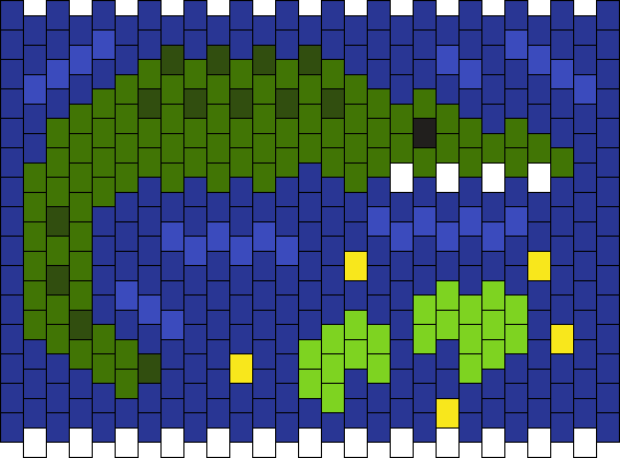 Alligator Panel Pony Bead Patterns | Misc Kandi Patterns for Kandi Cuffs