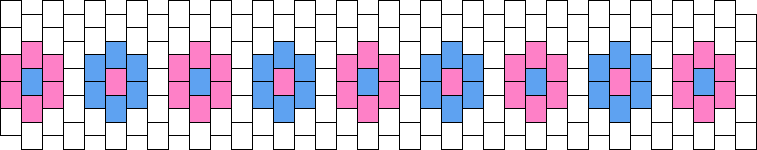 36x5 Trans Flower Cuff Kandi Pattern