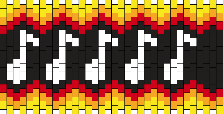 Firey Music Notes Pony Bead Patterns | Misc Kandi Patterns for Kandi Cuffs