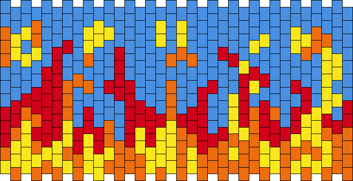 34 X 13 M-L Cuff Pony Bead Patterns | Misc Kandi Patterns for Kandi Cuffs