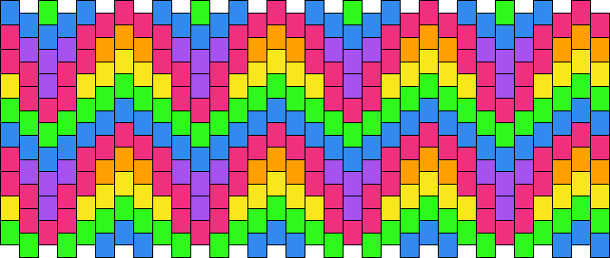Kandi Rope Pattern Pattern Pony Bead Patterns | Misc Kandi Patterns for Kandi Cuffs