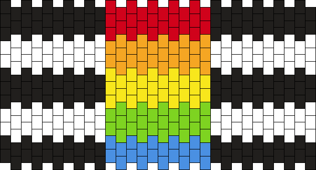 Ally Color Patterns Straight Ally Cuff Pony Bead Patterns | Misc Kandi Patterns for Kandi Cuffs