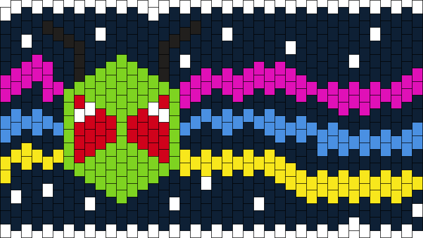 Zim Pattern Invader Zim Cuff ! Pony Bead Patterns | Misc Kandi Patterns for Kandi Cuffs