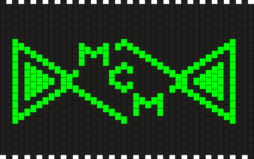 Fnaf Murray´s Costume Manor Logo Cuff Pony Bead Patterns | Misc Kandi ...