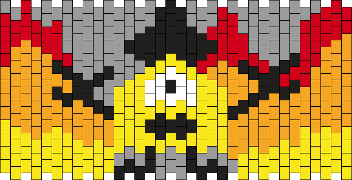 Bill Cipher Committing Arson.... Pony Bead Patterns | Misc Kandi ...