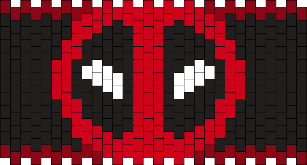 Deadpool Pony Bead Patterns | Misc Kandi Patterns for Kandi Cuffs