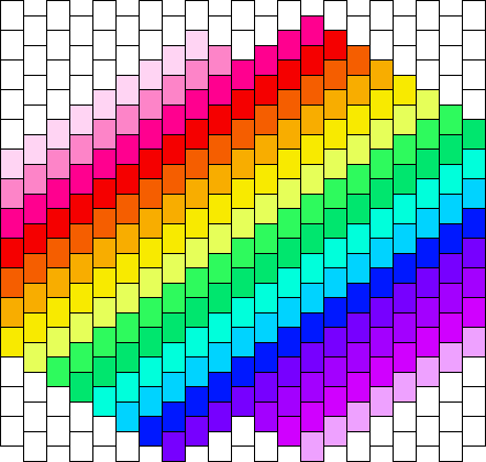 Patterns Masking Gradient Rainbow Gradient Mask Pony Bead Patterns | Simple Kandi Patterns for ...