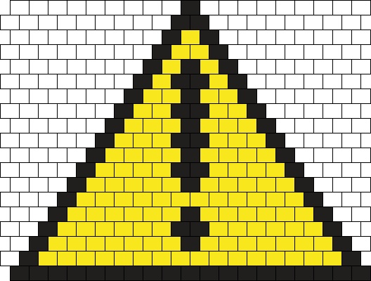 Warning Sign (Jumbo Version) Bead Pattern | Peyote Bead Patterns ...