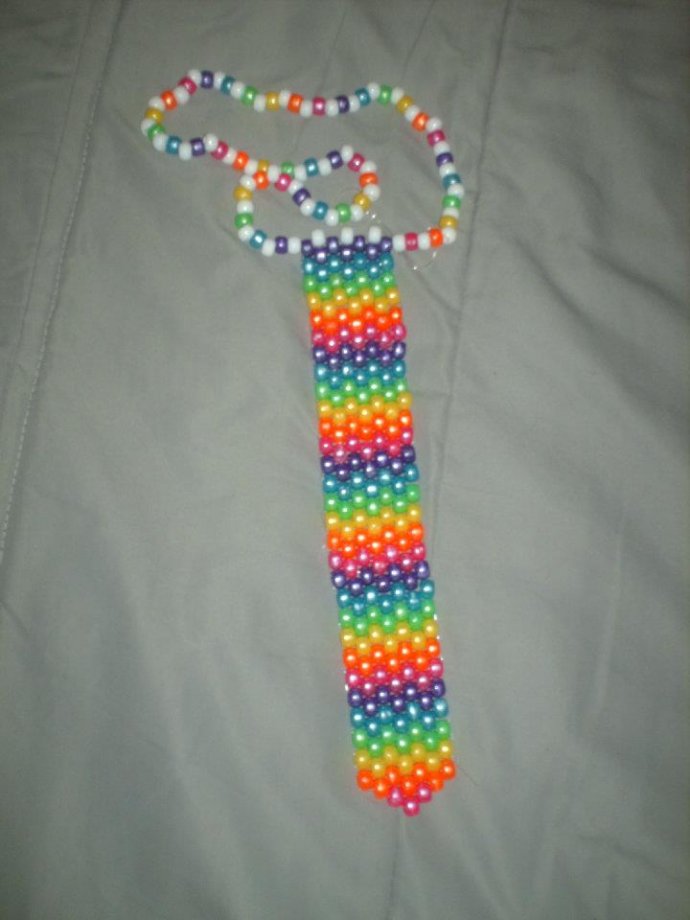 Rainbow Tie by Goggl3z - Kandi Photos on Kandi Patterns