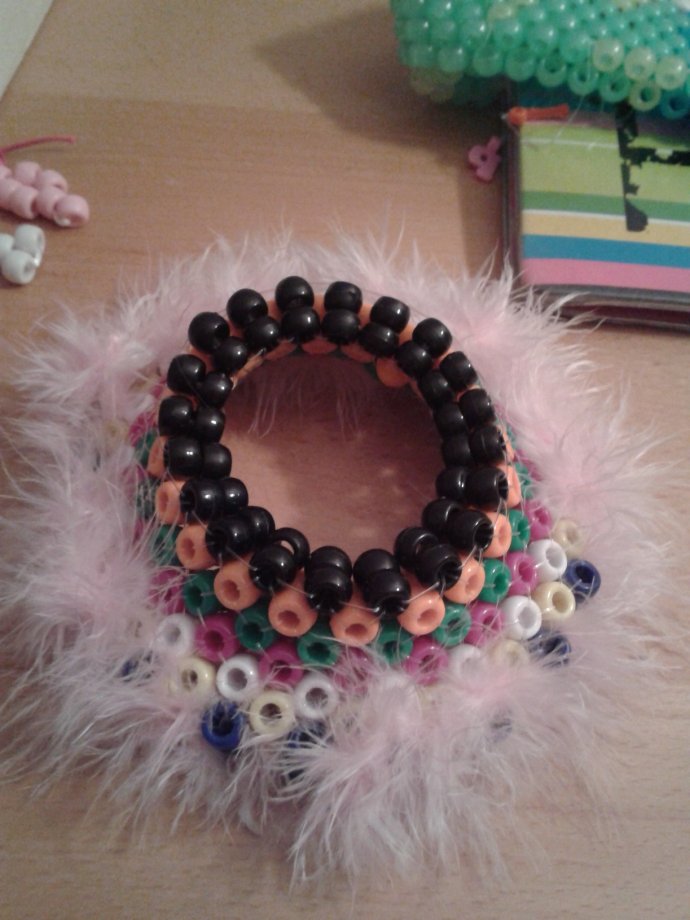 fuzzy 3D ladder cuff by Sparkie_Pineapple Kandi Photos on Kandi Patterns