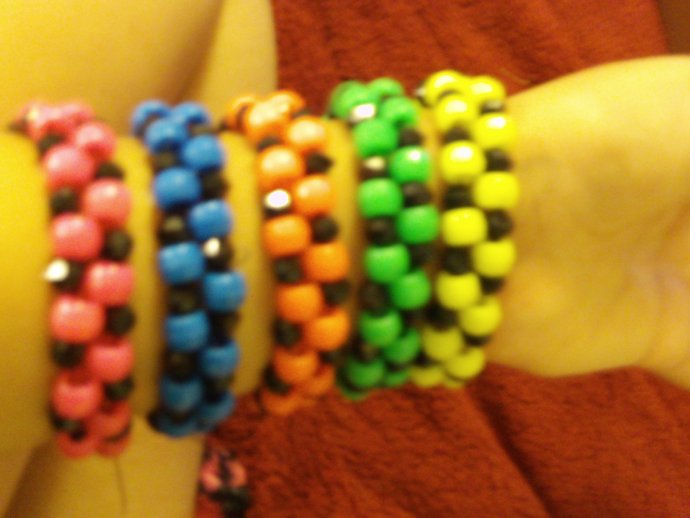 Checkered Collection Cuffs by CheezeIt Kandi Photos on Kandi Patterns