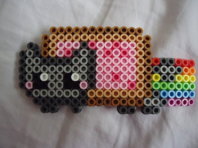 Mini Nyan Cat by PerlerHime Kandi Photos on Kandi Patterns
