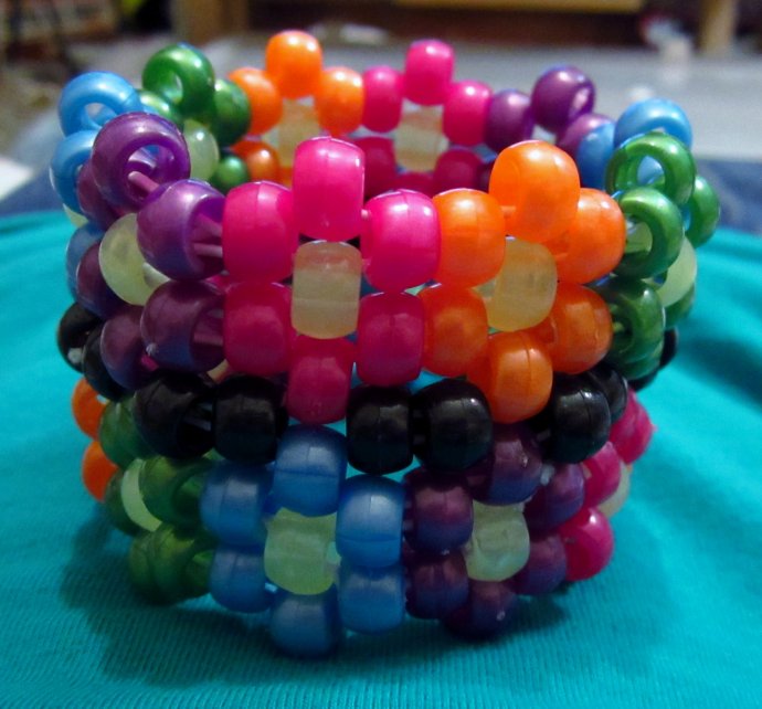 Double Flower Cuff by MangoMayhem Kandi Photos on Kandi Patterns
