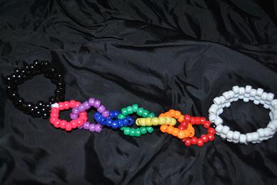 rainbow handcuffs by fluffykittypawz - Kandi Photos on Kandi Patterns