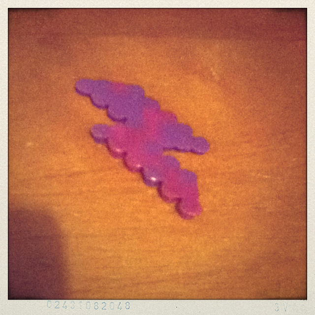 lightning bolt perler by FreakingSpaceCatss Kandi Photos on Kandi