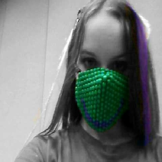 Joker smile Kandi surgical mask by ninjajess143 Kandi Photos on Kandi Patterns