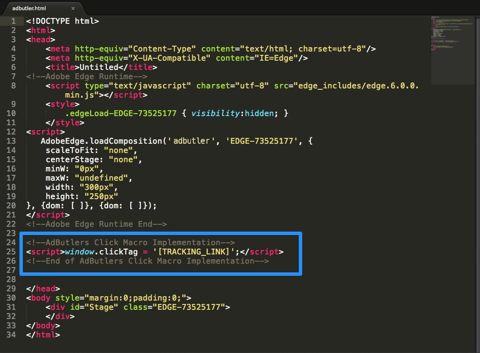 Add Clicktag To Html5 Banner