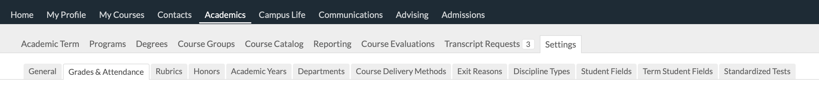 Academic Settings: Grades & Attendance – Populi Knowledge Base